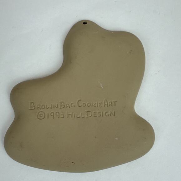 Brown Bag Cookie Art Mold Santa Sleigh Ceramic Hill Design vintage 1993 USA - Picture 5 of 9